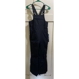 NWT Iceburg Outerwear Girls Bib Overalls Size 10/12 Black
